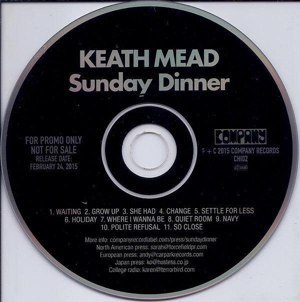 Keath Mead : Sunday Dinner (CD, Album, Promo)