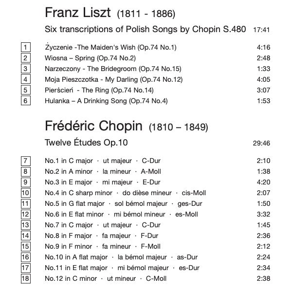 Luiza Borac : Chopin Études / Six Polish Songs (CD, Album)