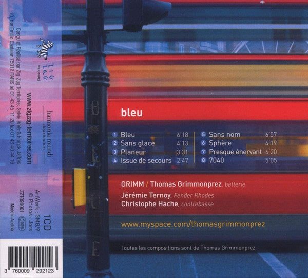 Thomas Grimmonprez : Bleu (CD, Album)