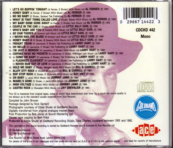 Various : Boppin' Tonight - The Best Of Goldband Rockabilly (CD, Comp, Mono)