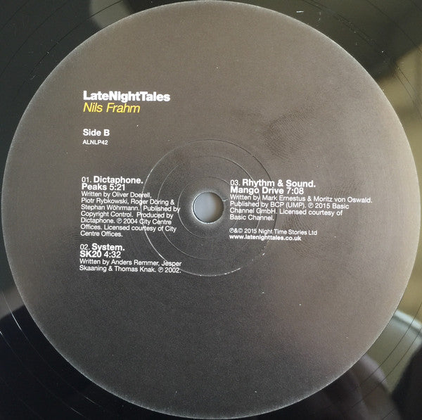 Nils Frahm : LateNightTales (2xLP, Comp, Ltd, 180)