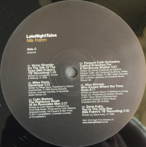 Nils Frahm : LateNightTales (2xLP, Comp, Ltd, 180)