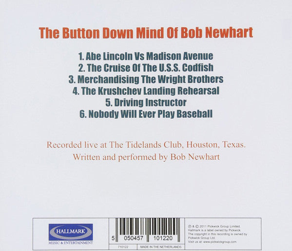 Bob Newhart : The Button-Down Mind Of Bob Newhart (CD, Album, RE)