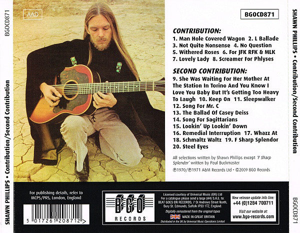 Shawn Phillips (2) : Contribution / Second Contribution (CD, Comp, RM)