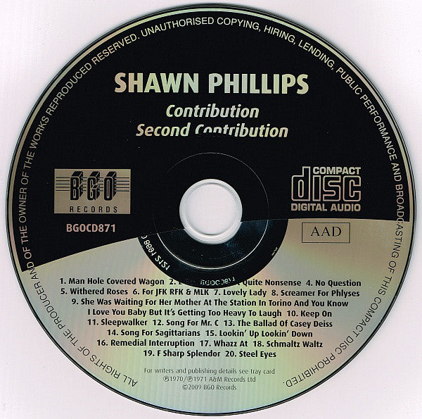 Shawn Phillips (2) : Contribution / Second Contribution (CD, Comp, RM)