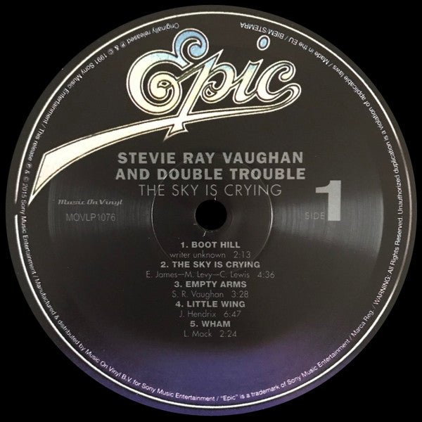 Stevie Ray Vaughan & Double Trouble : The Sky Is Crying (LP, Album, RE, 180)