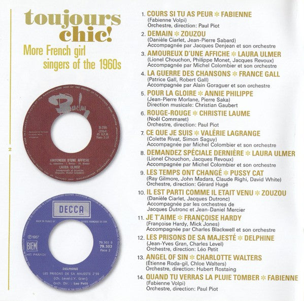 Various : Toujours Chic! (More French Girl Singers Of The 1960s) (CD, Comp, RM)