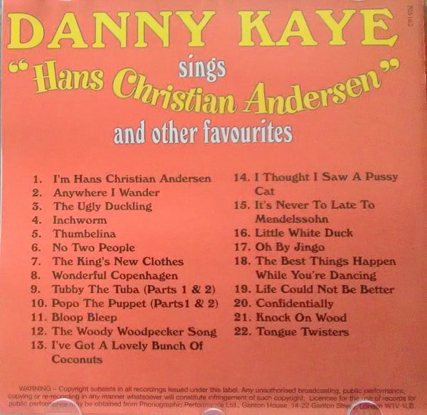 Danny Kaye (2) : Danny Kaye Sings "Hans Christian Andersen" And Other Favourites (CD, Comp)