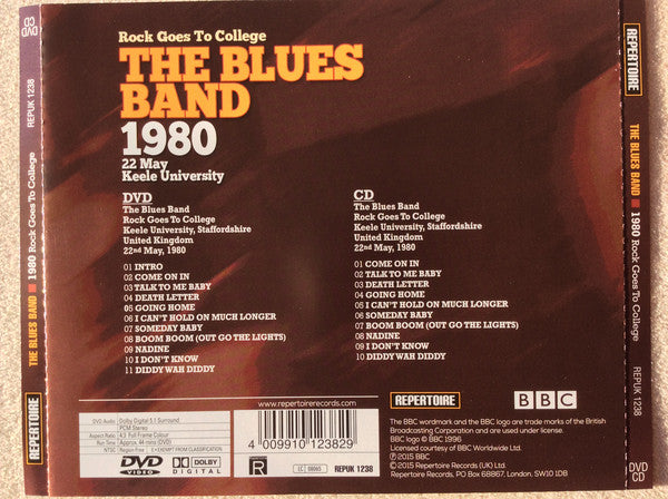 The Blues Band : Rock Goes To College - 1980 22 May Keele University (CD, Album, RM + DVD-V, NTSC)