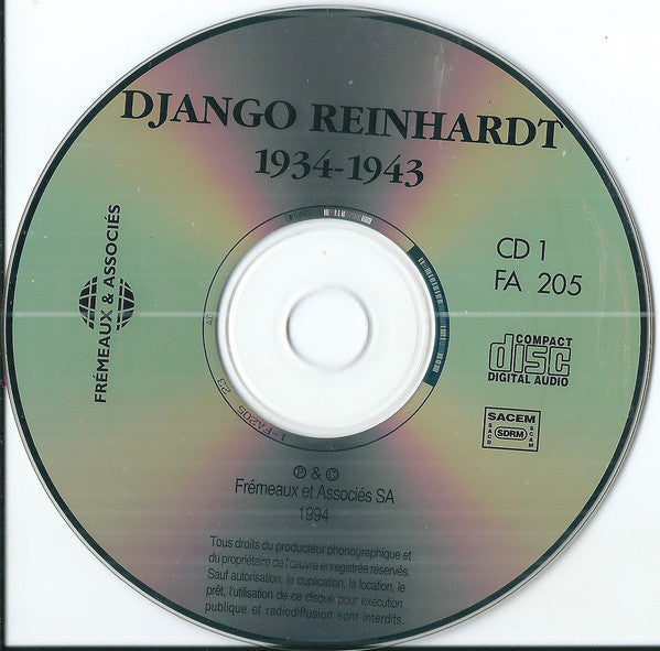 Django Reinhardt : Paris - Bruxelles 1934 - 1943 (2xCD, Comp)