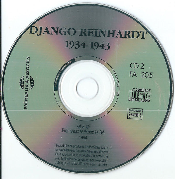 Django Reinhardt : Paris - Bruxelles 1934 - 1943 (2xCD, Comp)