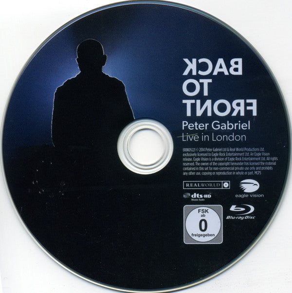 Peter Gabriel : Back To Front (Live In London) (Blu-ray, Multichannel, dts)