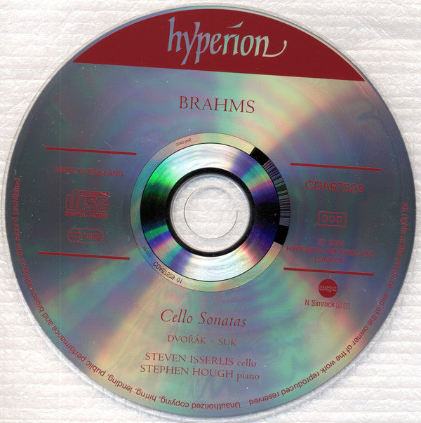 Johannes Brahms • Antonín Dvořák • Josef Suk (2) - Steven Isserlis • Stephen Hough : Cello Sonatas (CD, Album)
