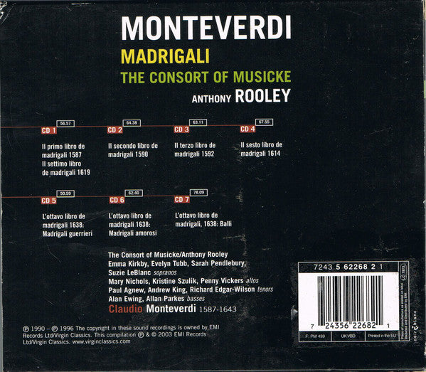 Claudio Monteverdi, The Consort Of Musicke / Anthony Rooley : Madrigali (4xCD, Album + Box + 3xCD, Album + Box)