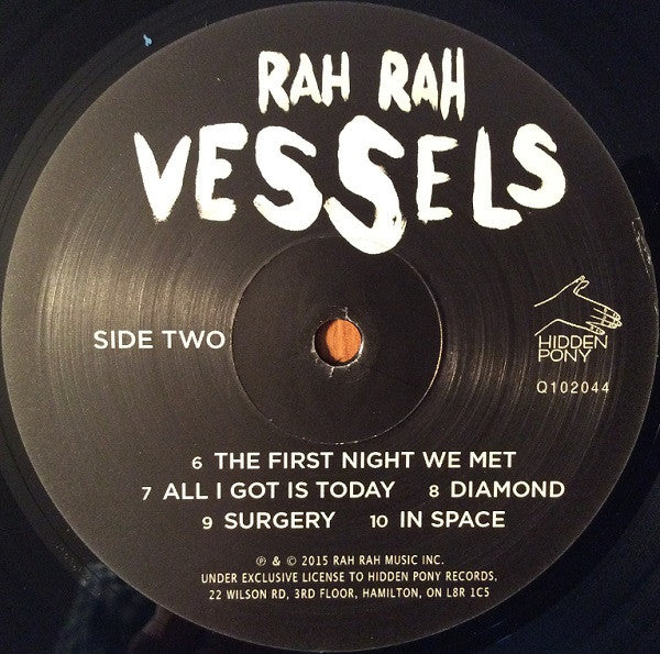 Rah Rah (2) : Vessels (LP, Album)