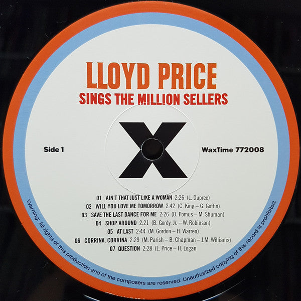 Lloyd Price : Sings The Million Sellers (LP, Album, Comp, 180)