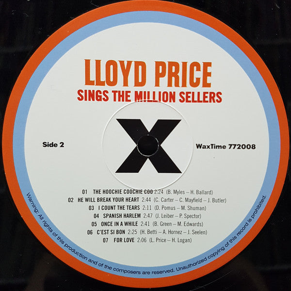 Lloyd Price : Sings The Million Sellers (LP, Album, Comp, 180)