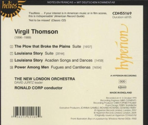 Virgil Thomson / The New London Orchestra, Ronald Corp : Louisiana Story • The Plow That Broke The Plains (CD, Album, RE)