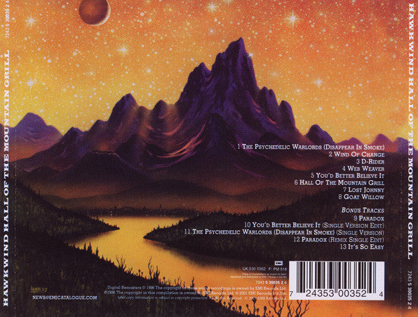 Hawkwind : Hall Of The Mountain Grill (CD, Album, RE, RM, RP)