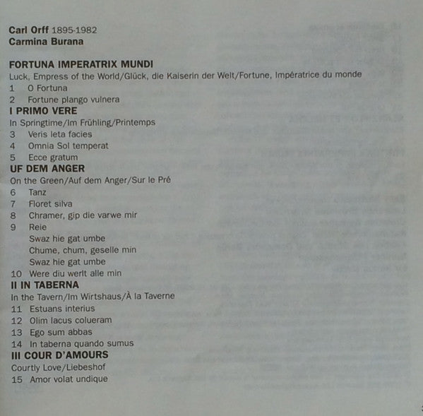 Carl Orff - Sally Matthews · Lawrence Brownlee · Christian Gerhaher · Rundfunkchor Berlin · Berliner Philharmoniker · Simon Rattle* : Carmina Burana (CD, Album)
