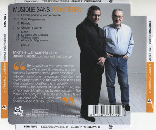 Michele Campanella - Javier Girotto - Claude Debussy - Maurice Ravel : Musique Sans Frontiéres (CD, Album)