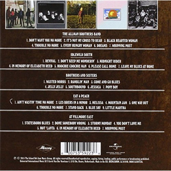 The Allman Brothers Band : 5 Classic Albums (5xCD, Album, RE + Box, Comp)