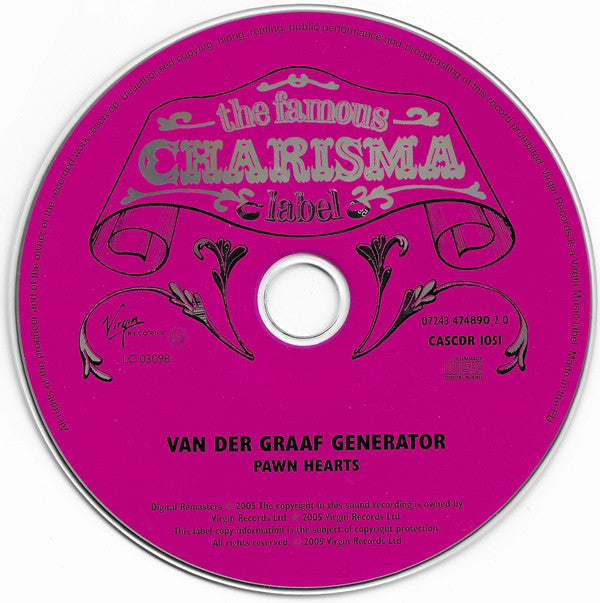 Van Der Graaf Generator : Pawn Hearts (CD, Album, RE, RM, Opt)
