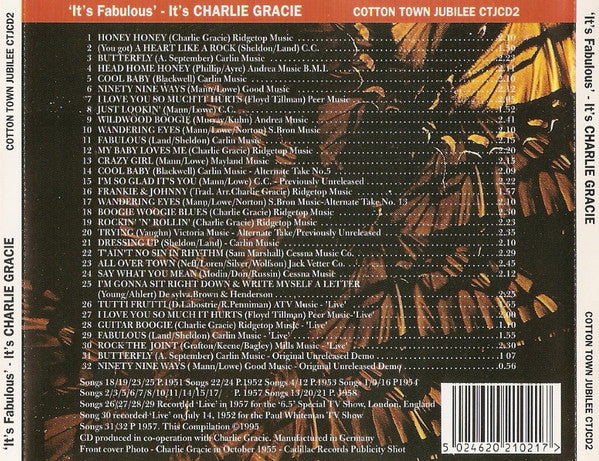 Charlie Gracie : 'It's Fabulous' - It's Charlie Gracie (CD, Comp)