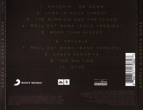 Andrea Bignasca : Gone (CD, Album)