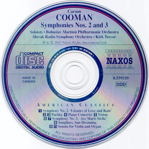 Carson Cooman : Symphonies Nos. 2 And 3 / Piano Concerto / Partita / Vision (CD, Album)