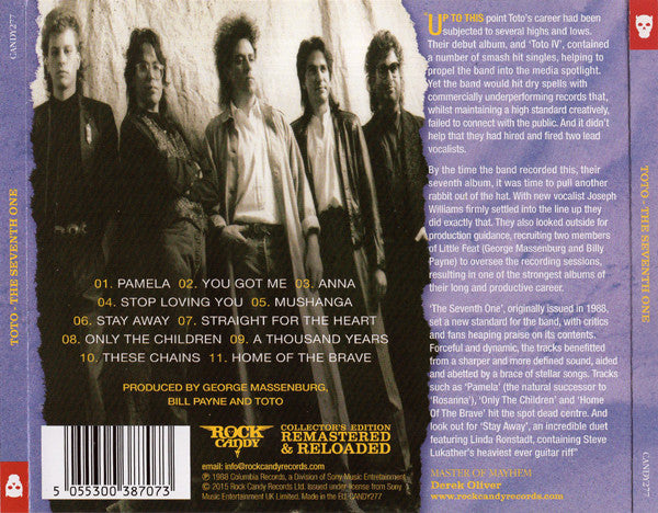 Toto : The Seventh One (CD, Album, RE, RM)