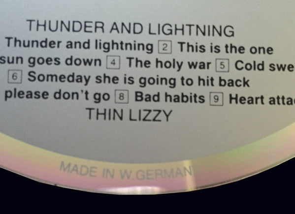 Thin Lizzy : Thunder And Lightning (CD, Album, RE, PDO)