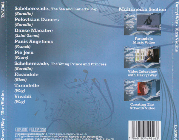 Darryl Way : Ultra Violins (CD, Album, Enh)