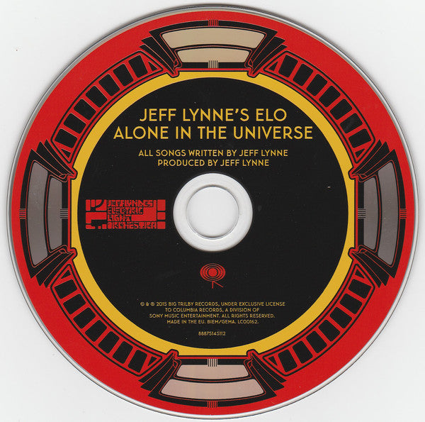 Jeff Lynne's ELO* : Alone In The Universe (CD, Album)
