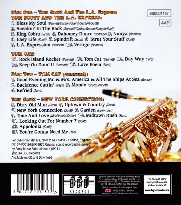 Tom Scott : Tom Scott & The L.A. Express / Tom Cat / New York Connection (2xCD, Comp, RE, RM)