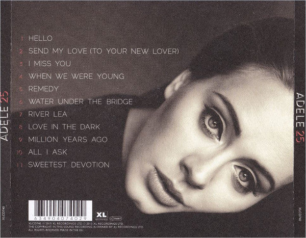 Adele (3) : 25 (CD, Album, Arv)