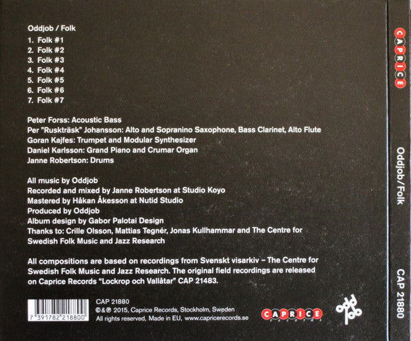 Oddjob (4) : Folk (CD, Album)