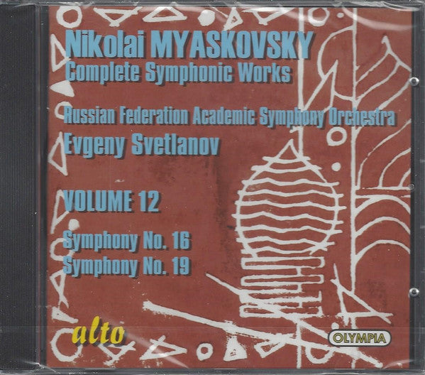 Nikolai Myaskovsky / Russian State Symphony Orchestra, Evgeni Svetlanov : Complete Symphonic Works • Volume 12: Symphony No. 16, Symphony No. 19 (CD, Album)