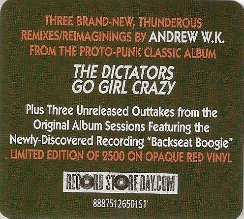 The Dictators : The Next Big Thing EP (10", EP, RSD, Ltd, Red)