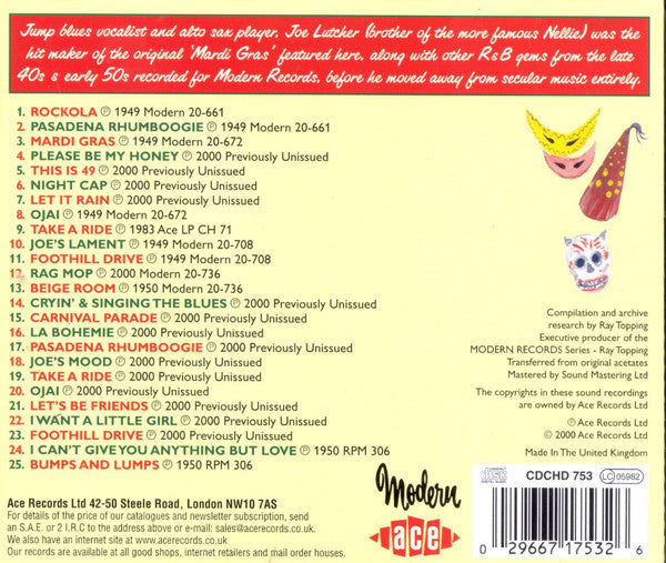Joe Lutcher : Jumpin' At The Mardi Gras (CD, Comp)