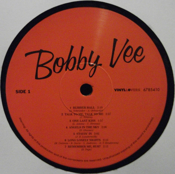 Bobby Vee : Bobby Vee (LP, Album, Ltd, RE, 180)