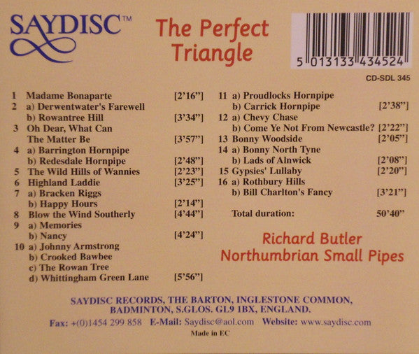 Richard Butler (7) : The Perfect Triangle (CD, Album)
