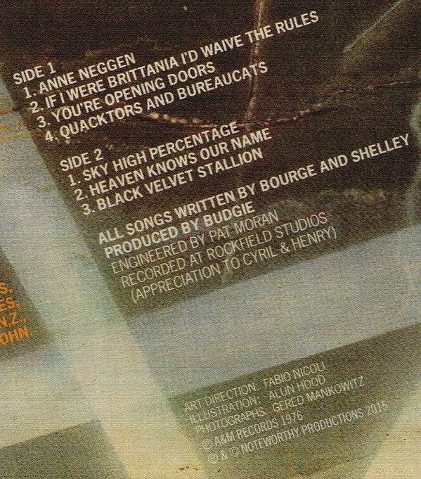 Budgie : If I Were Brittania I'd Waive The Rules (LP, Album, RE, 180)