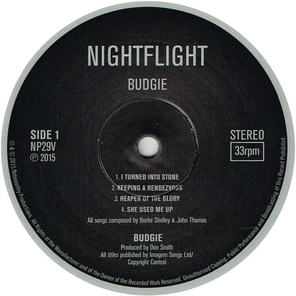 Budgie : Nightflight (LP, Album, RE, 180)