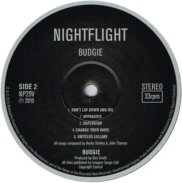 Budgie : Nightflight (LP, Album, RE, 180)