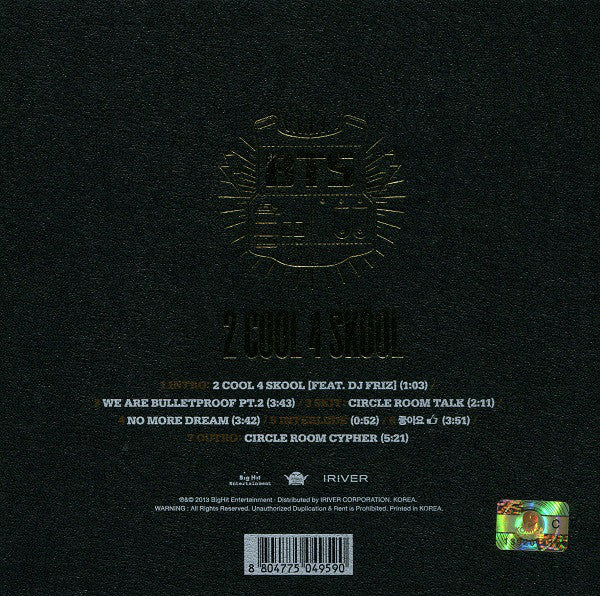 BTS (4) : 2 Cool 4 Skool (CD, Album, Comp)