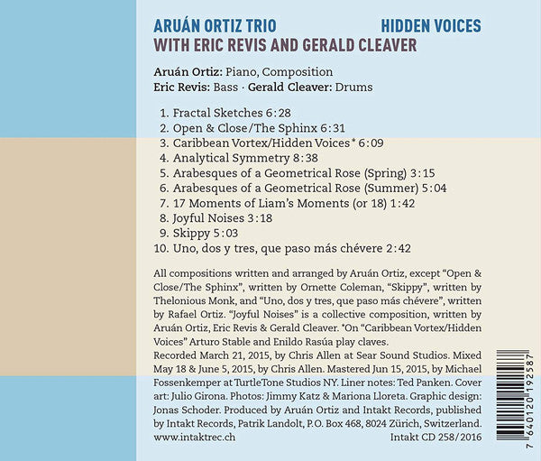 Aruán Ortiz Trio : Hidden Voices (CD, Album)