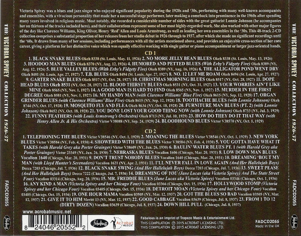 Victoria Spivey : The Victoria Spivey Collection 1926-37 (2xCD, Comp)