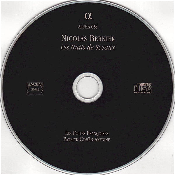 Nicolas Bernier (2) - Les Folies Françoises, Patrick Cohën-Akenine : Les Nuits De Sceaux (CD, Album)