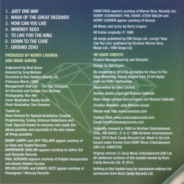 Kerry Livgren : Seeds Of Change (CD, Album, RE, RM)